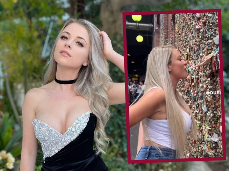 Para ganar “Likes” mujer lame chicles que estaban pegados a una pared