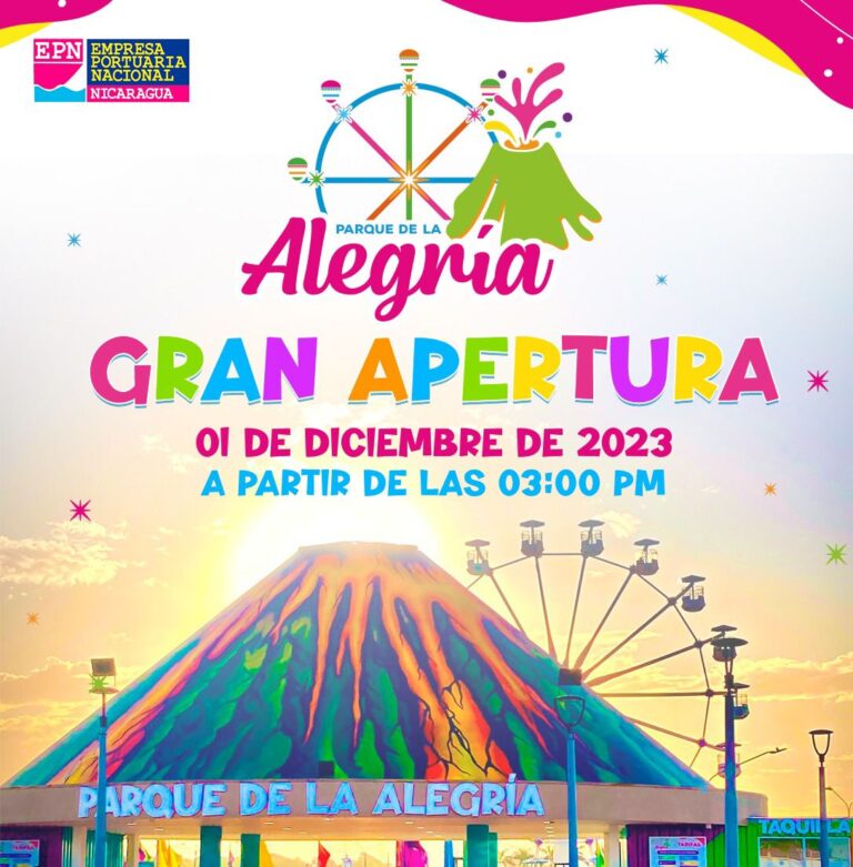Parque de la Alegría abre sus puertas este 1 de diciembre