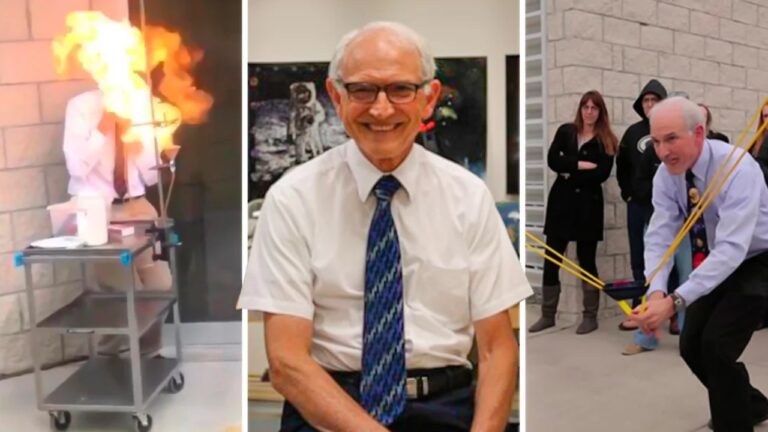 Profesor de 70 años se hace viral por su manera de enseñar fisica  