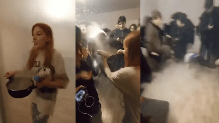 Lanza agua hirviendo a uno de sus invitados por una broma pesada