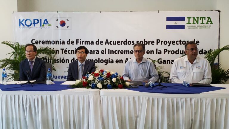 Nicaragua firma dos nuevos proyectos con a KOPIA
