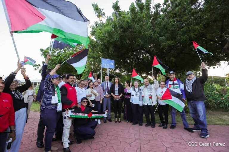 En solidaridad con Palestina nombran “Pista de Gaza” a una avenida en Managua