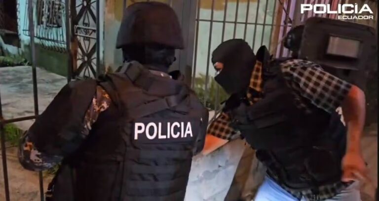 Realizan operativo contra organizaciones terroristas en una ciudad de Ecuador