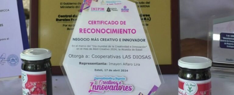Entregan reconocimiento a emprendedores de Estelí