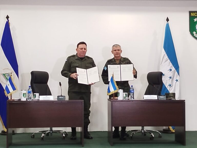 Ejército de Nicaragua y Fuerzas Armadas de Honduras firman protocolo de cooperación