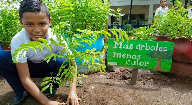 Estudiantes participan en jornada de Reforestación en Ciudad Sandino