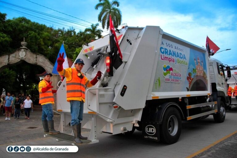 Fortalecen sistema de recolección y limpieza en la ciudad de Granada