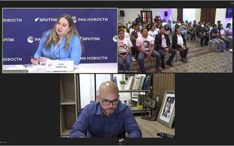Realizan encuentro virtual con Sputnik y estudiantes de la UNAN-León