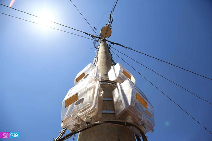 Inauguran servicio eléctrico en el barrio San Isidro de Bolas, Managua