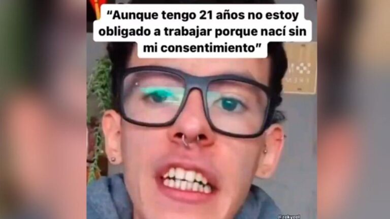 Un joven se niega a trabajar a sus 21 años y expone su fundamento