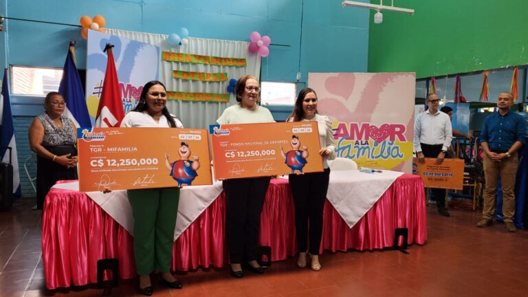 Lotería Nacional realiza séptima entrega de utilidades por  24 millones 500 mil córdobas