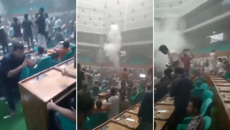 Manifestantes irrumpen el Parlamento de Bangladés