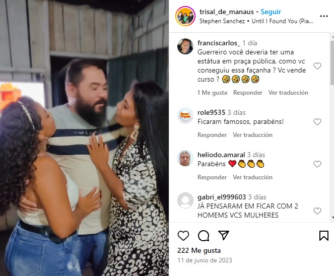 Hombre presume su relación con dos hermanas