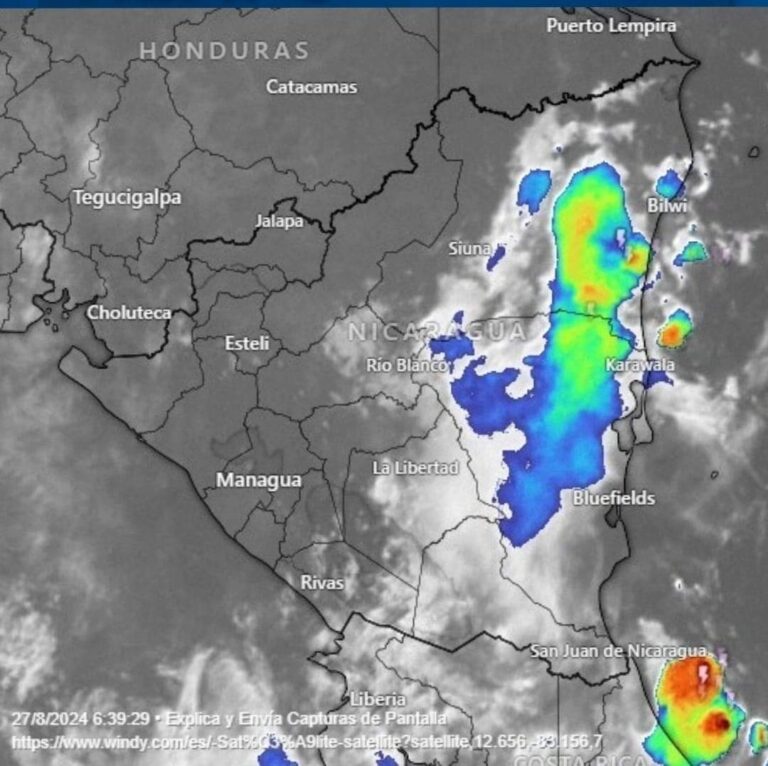 Predomina en Nicaragua periodo de bajas presiones atmosféricas