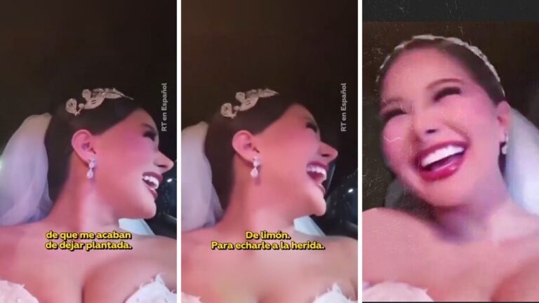 La dejan plantada en el altar y ella lo toma con gracia