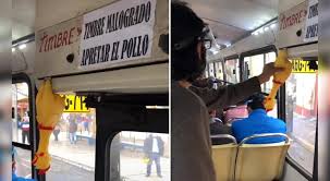 Un pollo de goma, es el nuevo timbre de los buses en Cancún