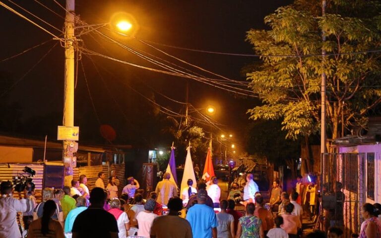 Inauguran proyecto de alumbrado público en el barrio Villa Israel