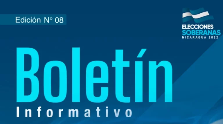 Octavo boletín informativo del CSE para las elecciones municipales 2022