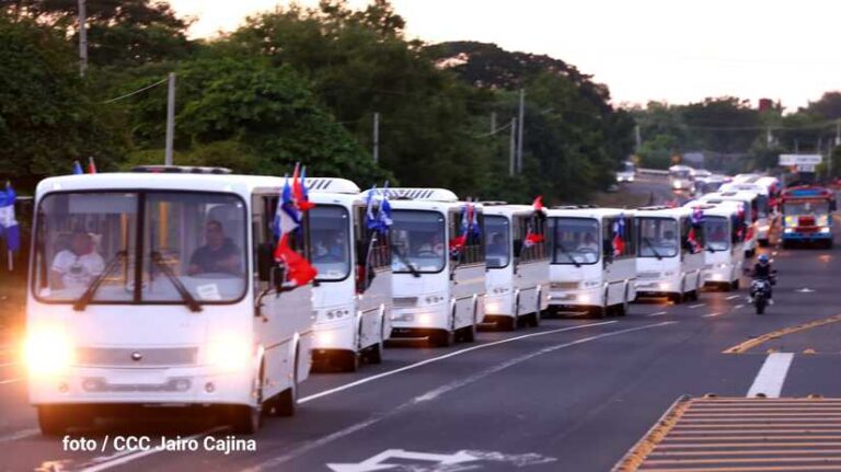 Cooperativas de Transporte de Managua reciben esta tarde nuevos buses de
