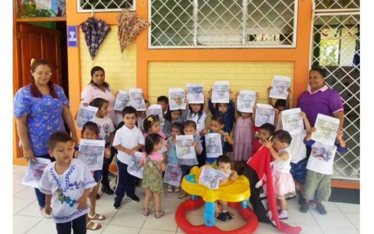 Niños de los CDI conmemoran al General Benjamín Zeledón