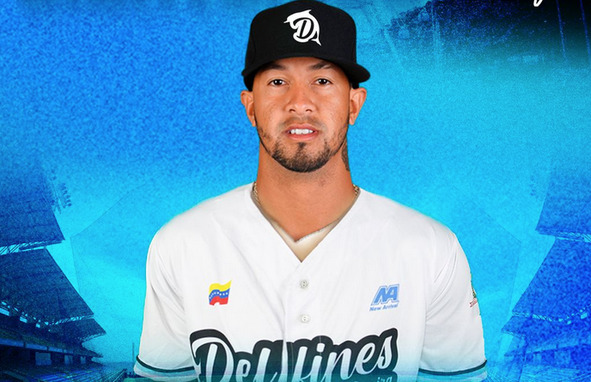 Cheslor conecta hit en victoria de los Delfines de la Guaira