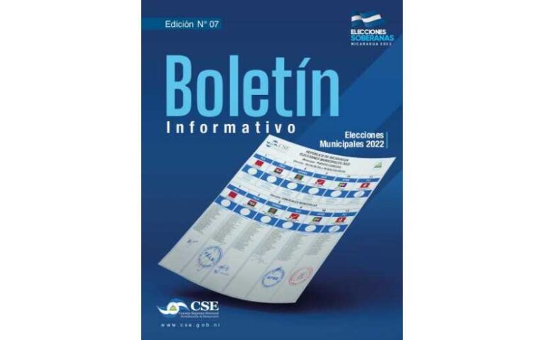 Consejo Supremo Electoral: Boletín informativo No. 7 Elecciones Soberanas 2022