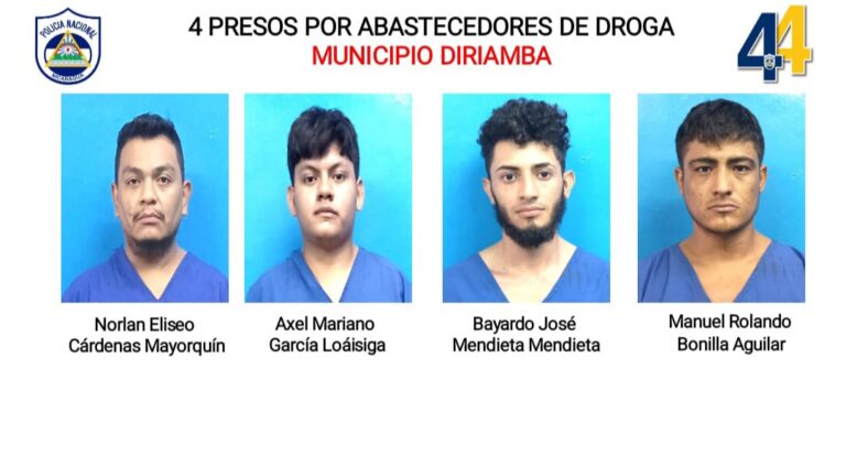 Capturan a siete sujetos por delitos de peligrosidad en Carazo