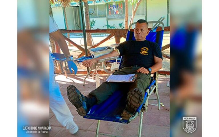 Ejército de Nicaragua participa en jornada de donación voluntaria de sangre