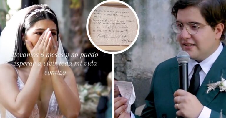 Novio guardó una carta de amor por 7 años y la leyó en su boda