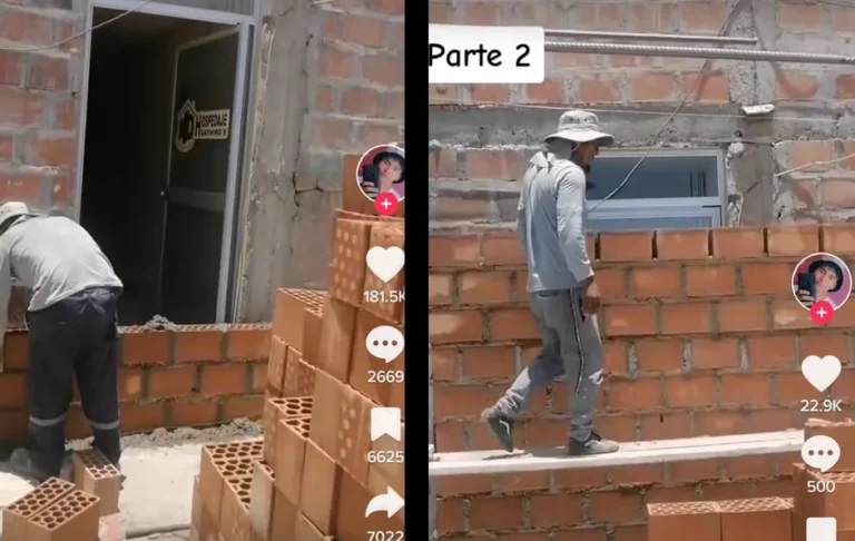 casa de vecino con ladrillos para su privacidad