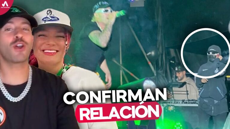 Karol G y Feid se besan en publico