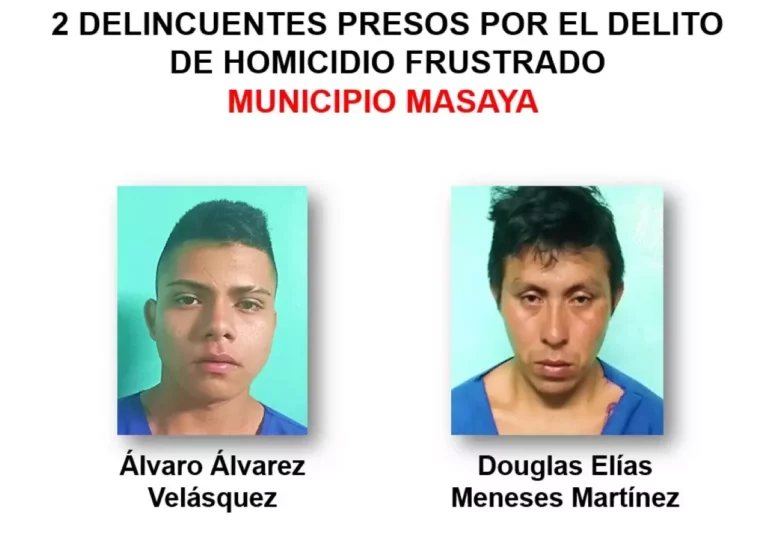 Policía de Masaya captura a siete sujetos