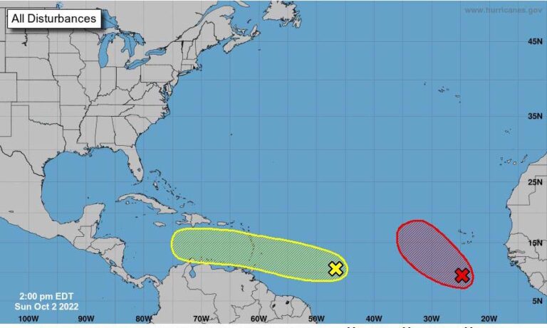 Vigilan dos sistemas de baja presión en el Atlántico