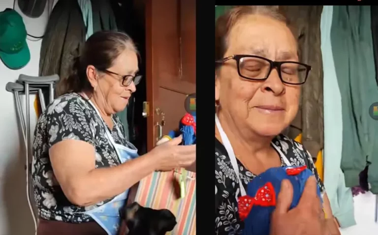 Mujer de 68 años llora al recibir una muñeca que nunca tuvo de niña