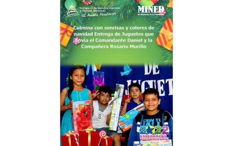 Así fue la jornada de entrega de juguetes en Centros Educativos Públicos