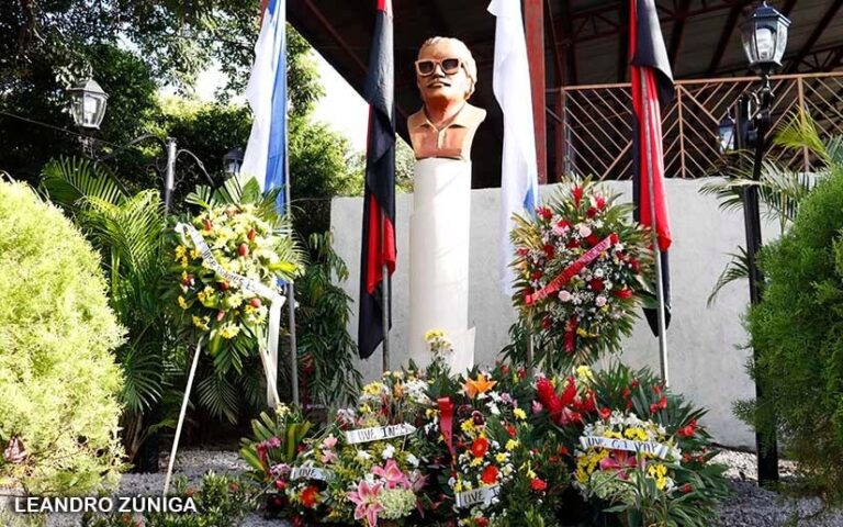 Inauguran busto del Comandante Pedro Aráuz Palacios en Diriamba