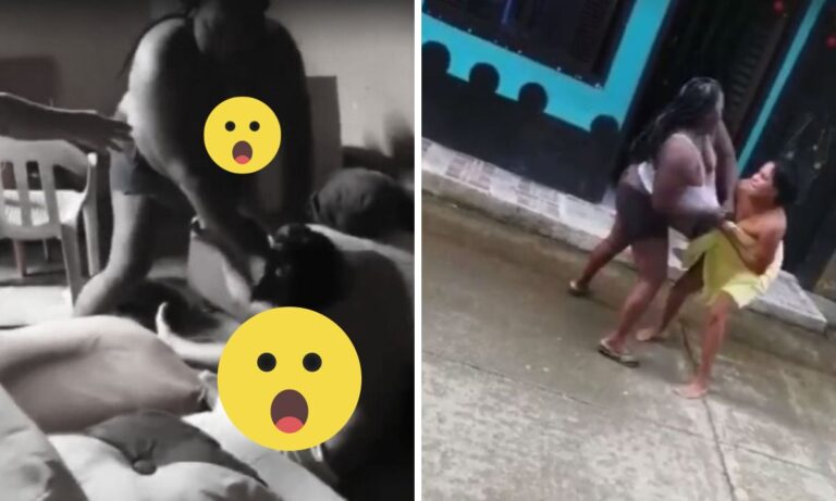 Mujeres se agreden a golpes hasta quedar desnudas