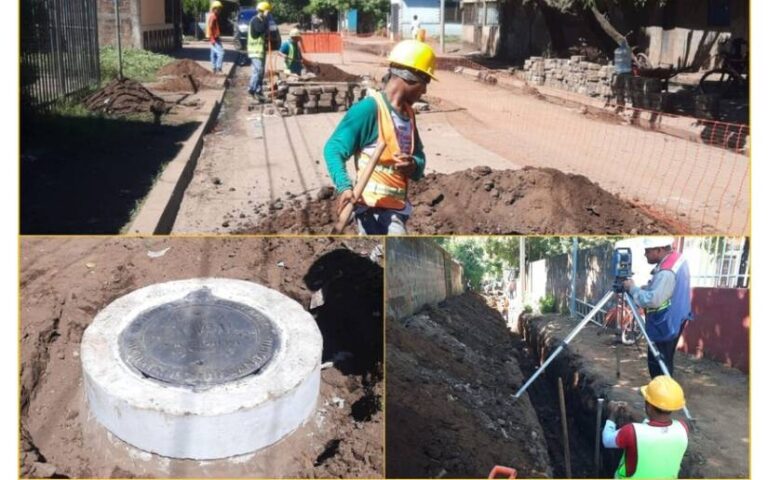 Ampliación y Mejoramiento del Alcantarillado Sanitario en Chichigalpa lleva un avance del 70%