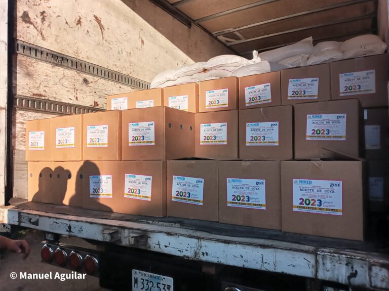 Llega primera entrega de Merienda Escolar del 2023 a Carazo